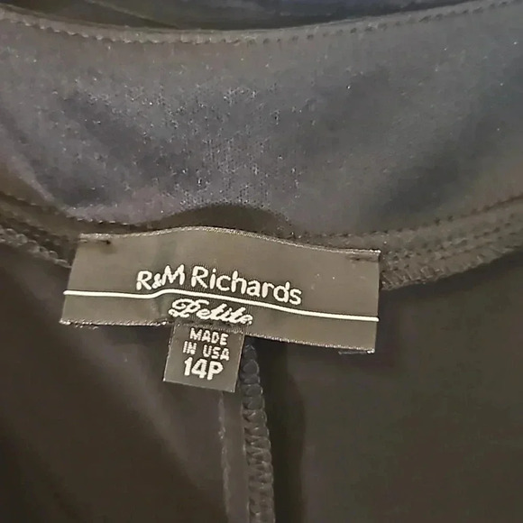 NWT R&M Richard's Mother of the Bride Dress and Jacket Black 2 Piece Set 14P - Picture 5 of 10